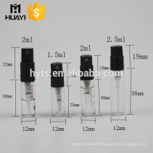 Tester perfume glass bottle,small glass vial,1.5ml.2ml.2.5ml.3ml